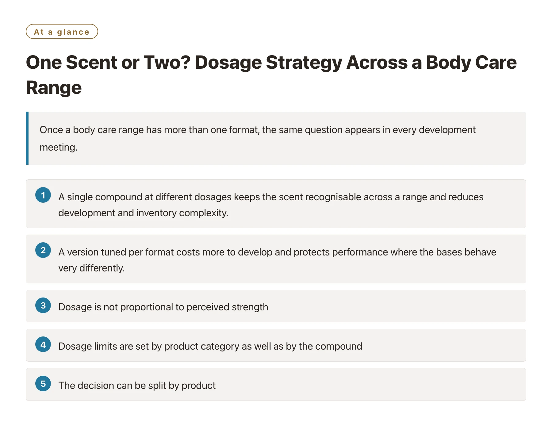 One Scent or Two? Dosage Strategy Across a Body Care Range——全文要点速览